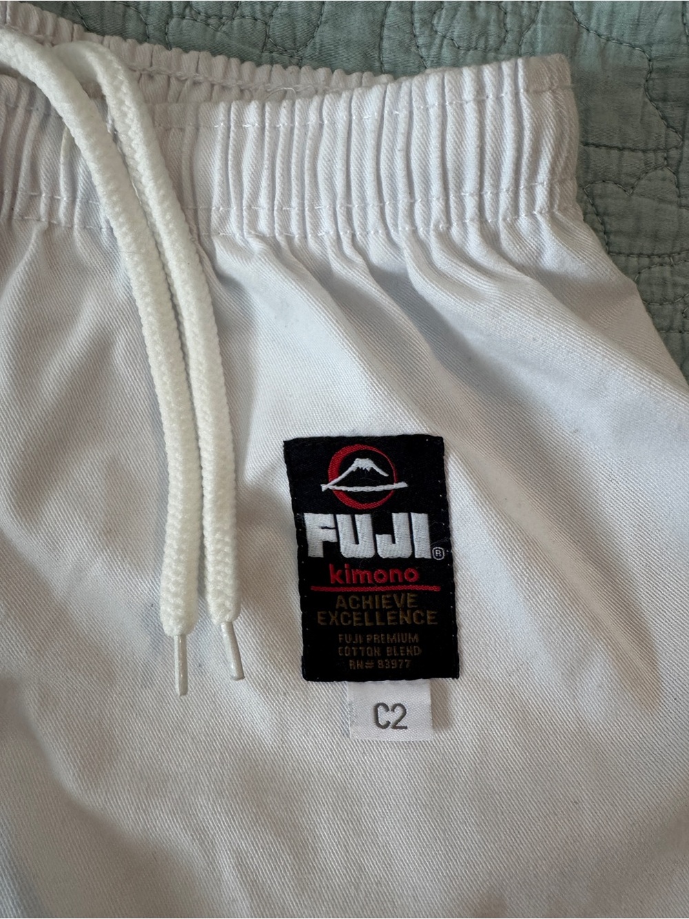 Fuji Kids Jiu-Jitsu Gi White Matching Set with White Belt - Picture 11 of 11